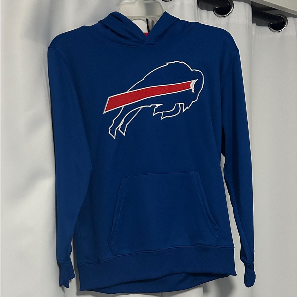 NFL Blue Hoodie with Red Buffalo Logo